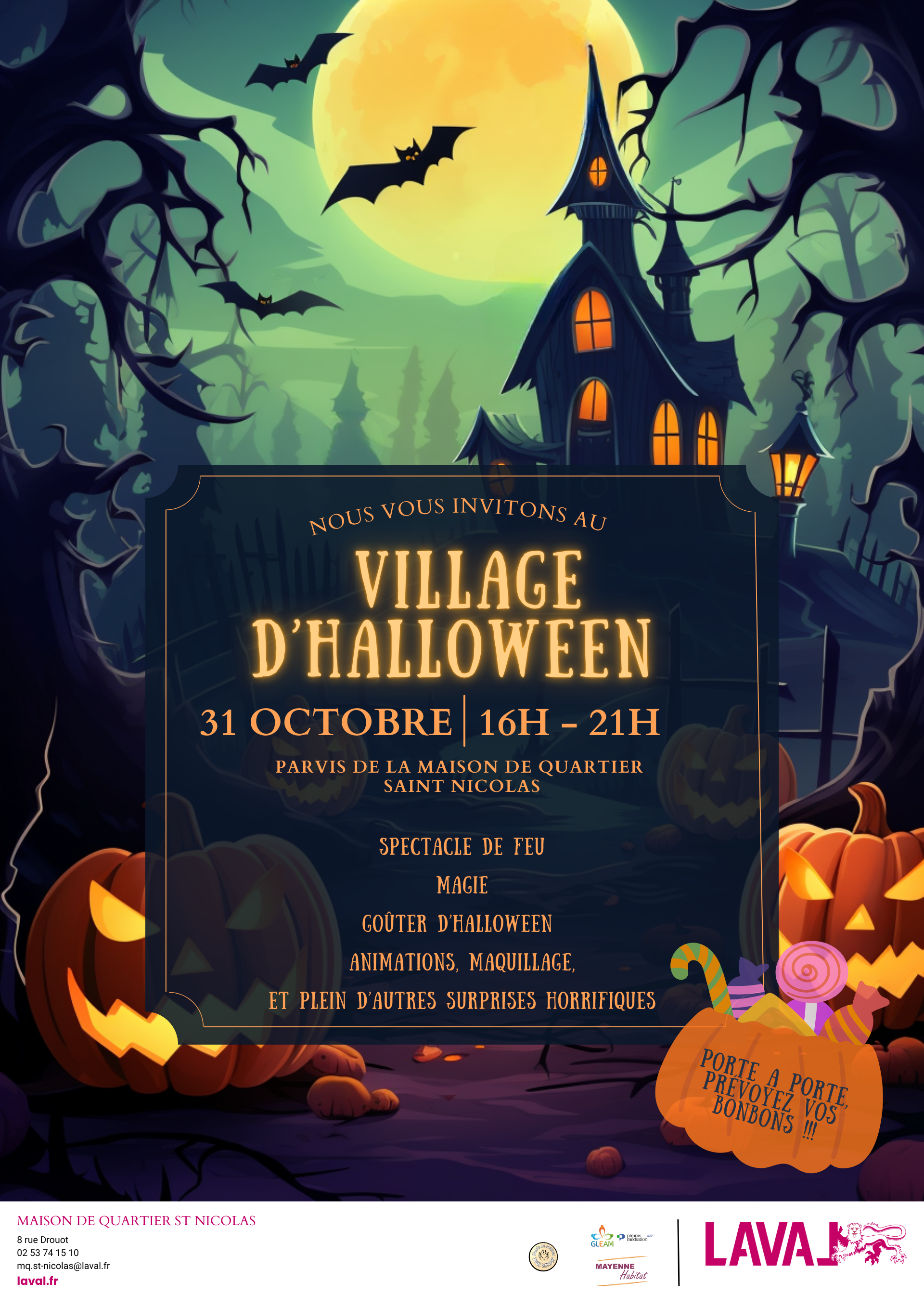 Recto affiche halloween