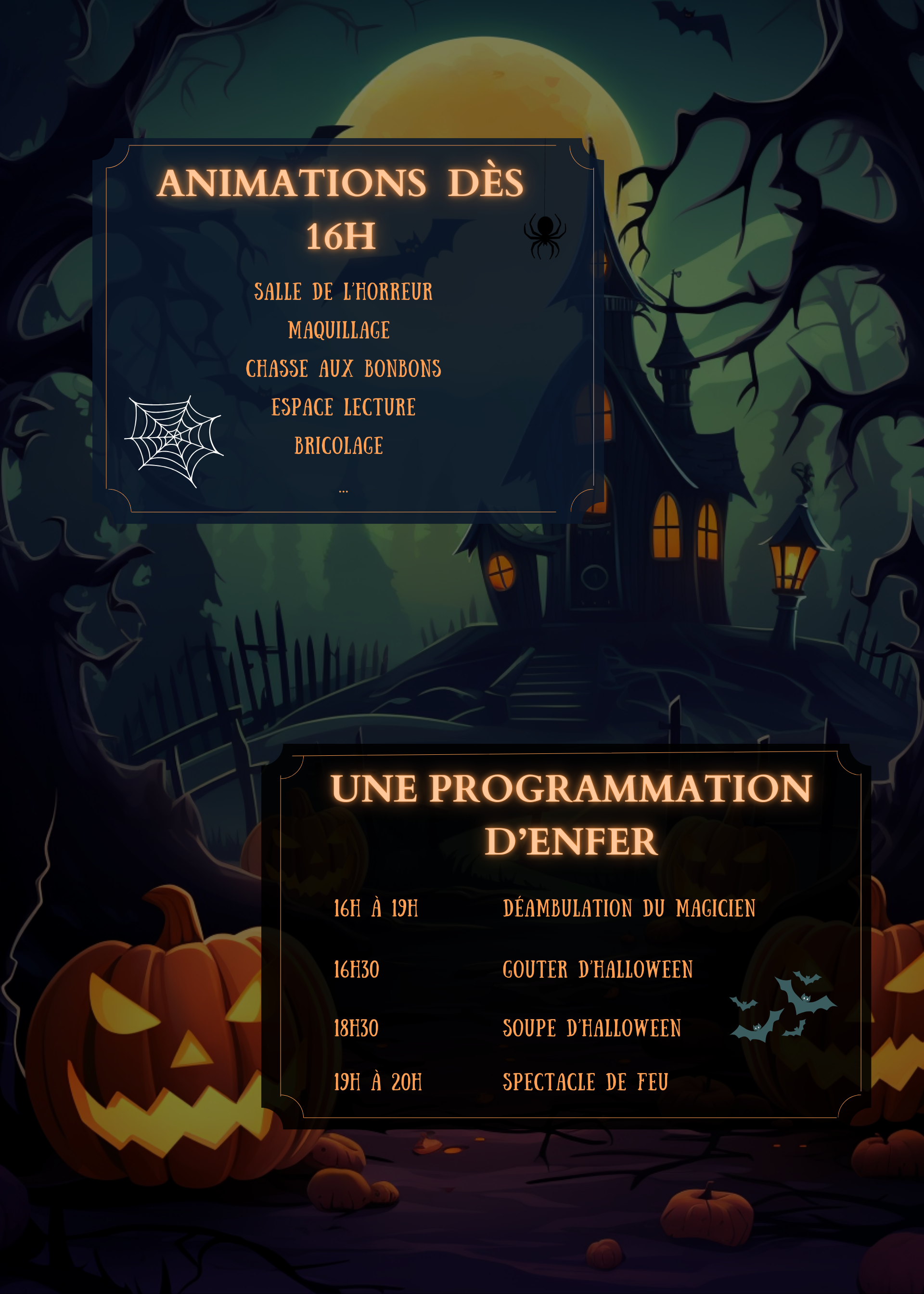 Verso affiche halloween